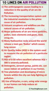 10 Lines on Air Pollution