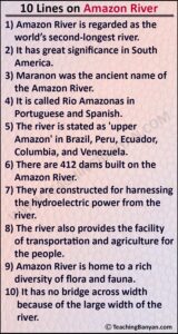 10 Lines on Amazon River