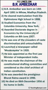 10 Lines on B.R. Ambedkar