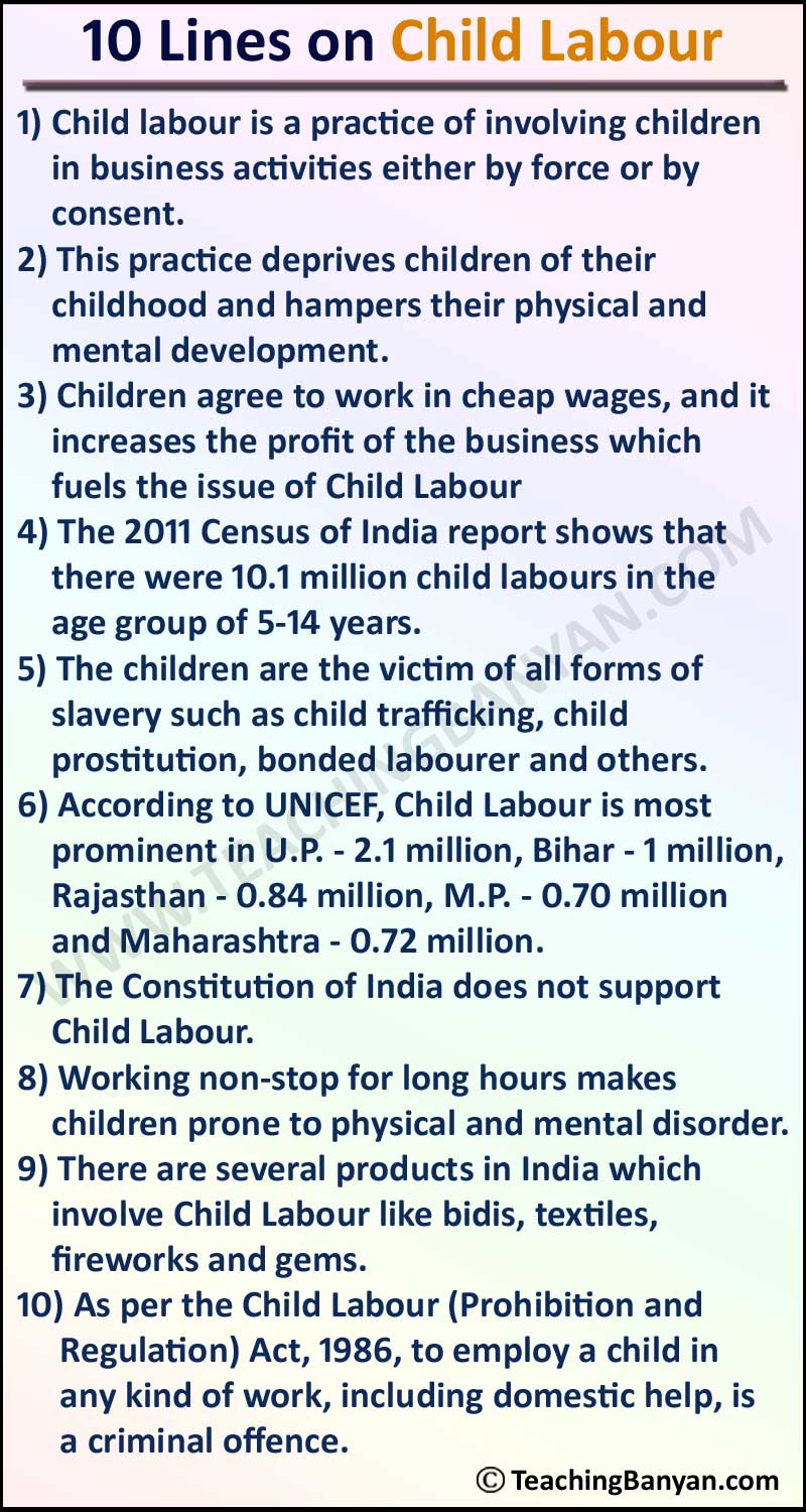 points on child labour essay