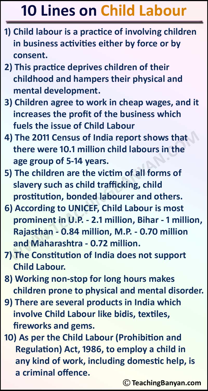 10 Lines on Child Labour