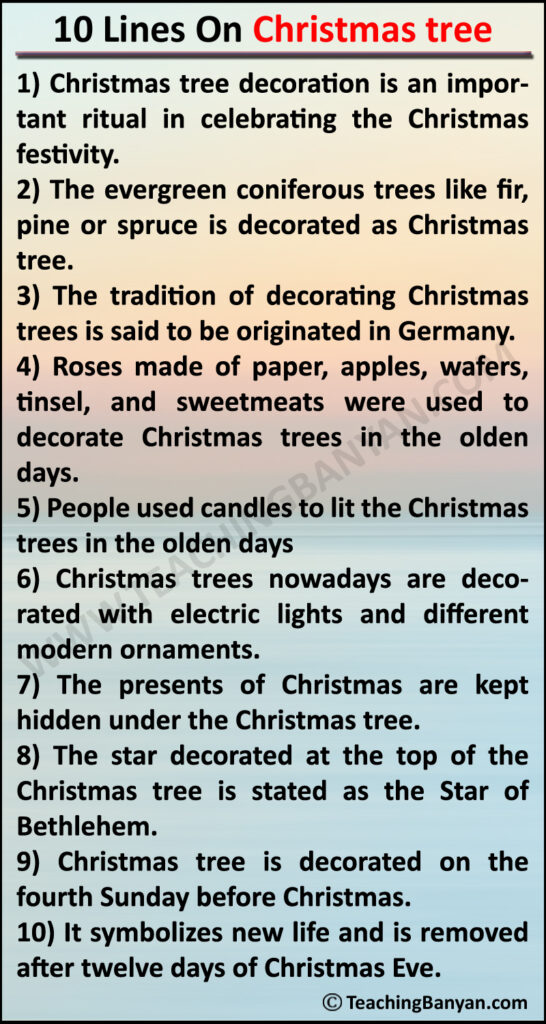 essay on christmas tree in english