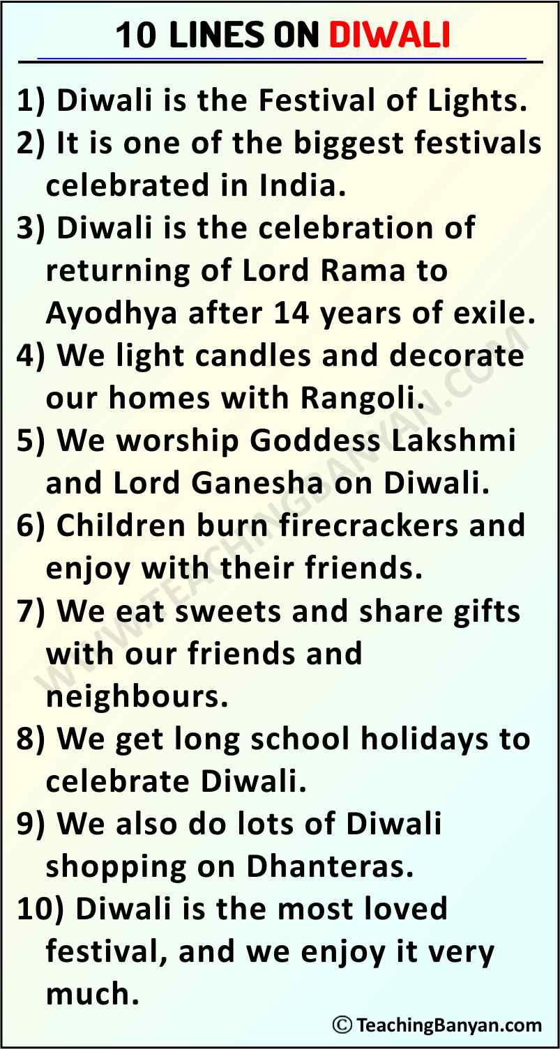10 Lines on Diwali
