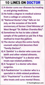10 Lines on Doctor