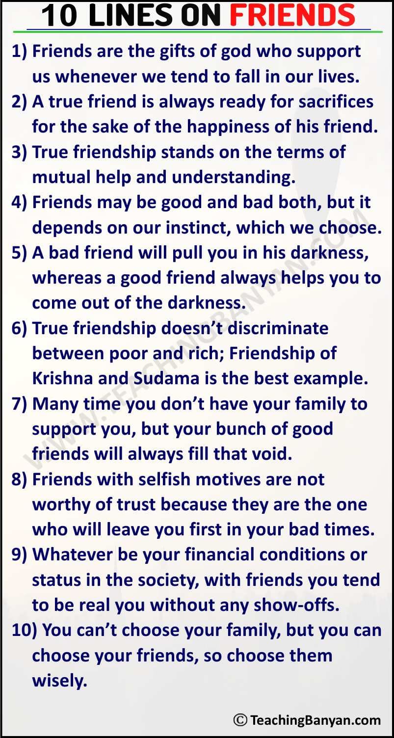 My Best Friend Essay For Class 1 - 10 Lines Essay For Kids