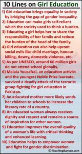 10 Lines on Girl Education