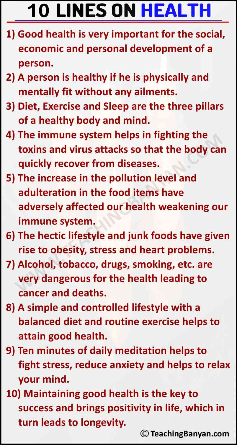 importance of healthy lifestyle speech