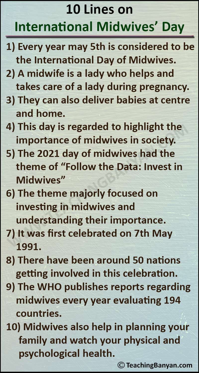 10 Lines on International Midwives’ Day
