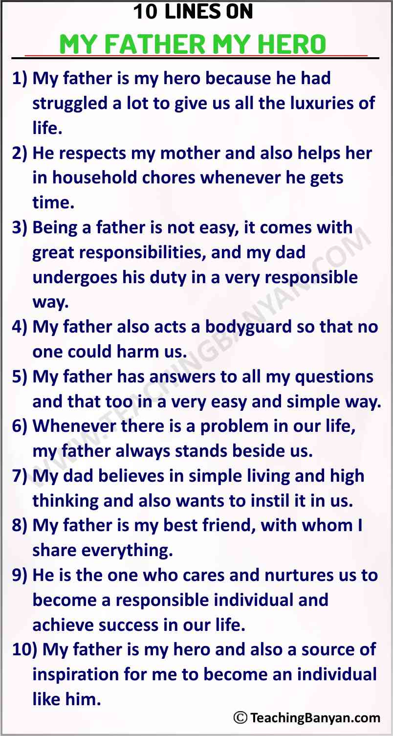 my hero is my father essay