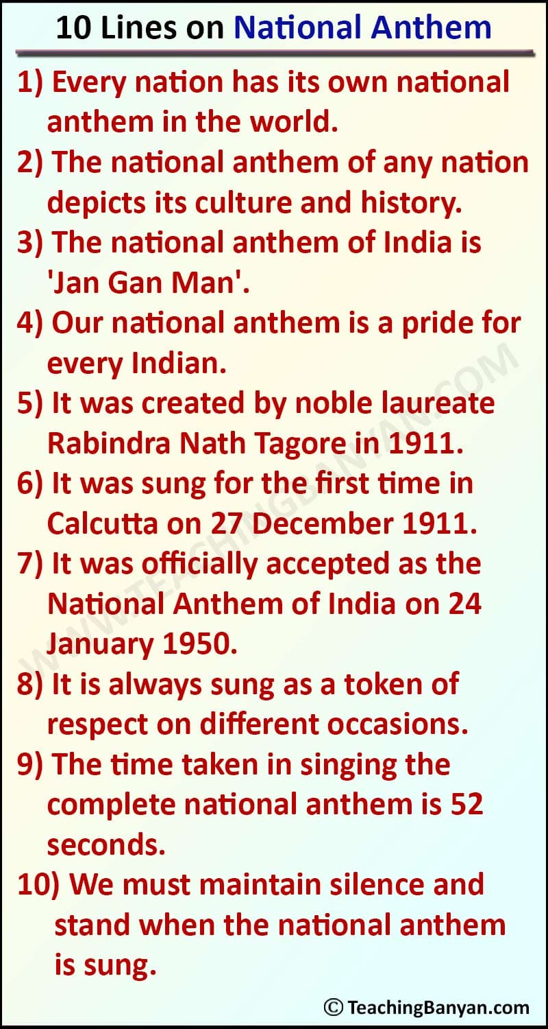 essay on national anthem