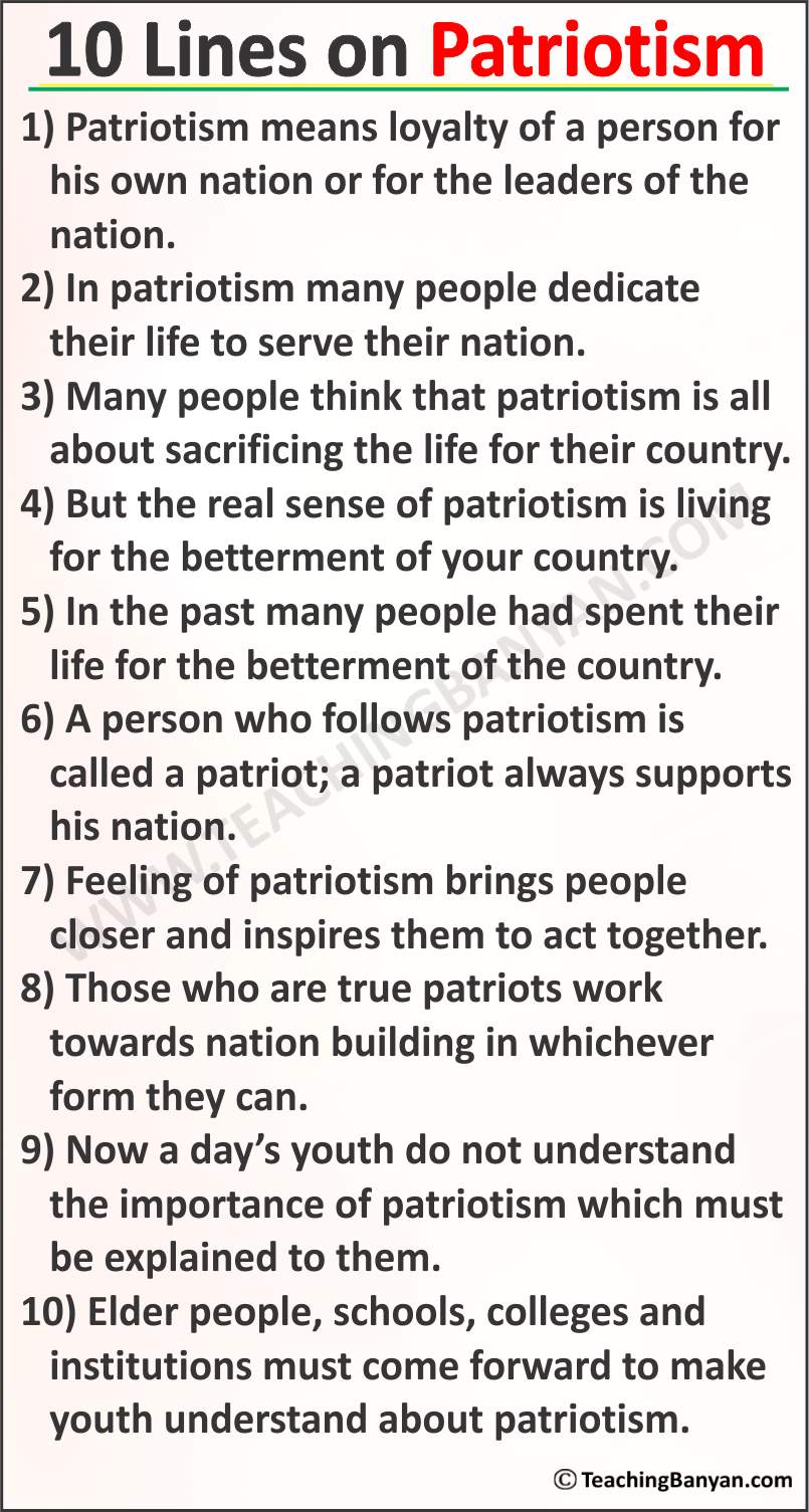 write a speech on patriotism