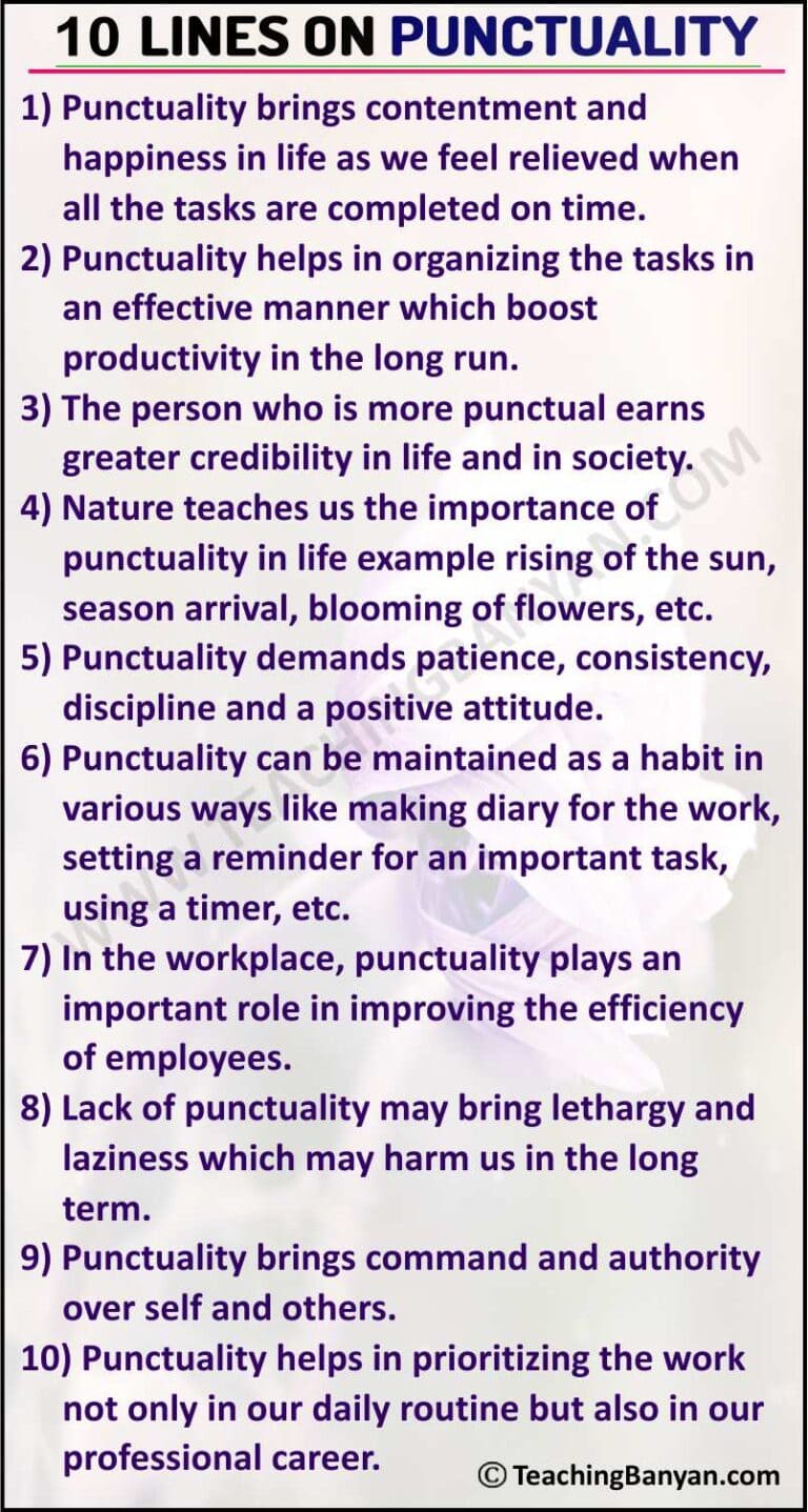 a short speech on punctuality