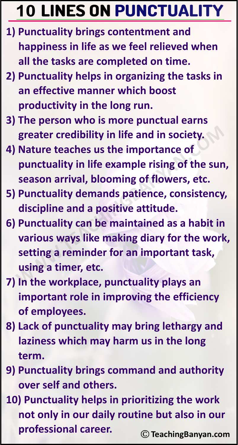 a speech on punctuality