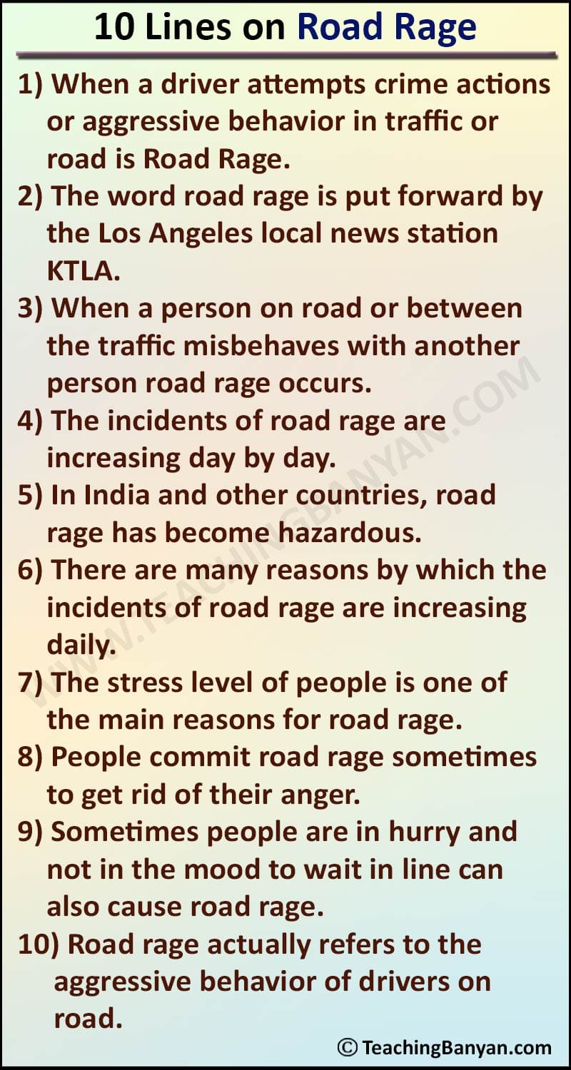 10 Lines on Road Rage