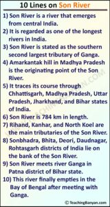 10 Lines on Son River