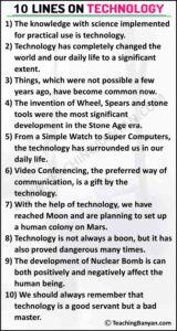 10 Lines on Technology