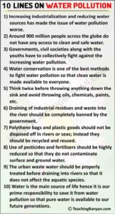 10 Lines on Water Pollution