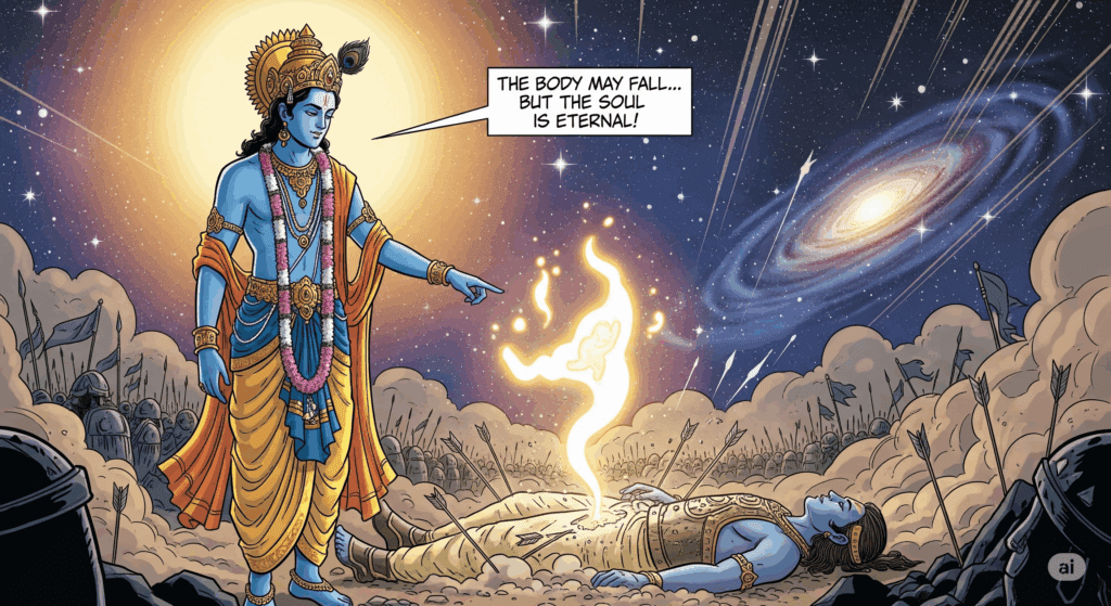 Geeta saar - The soul is neither born nor does it die.