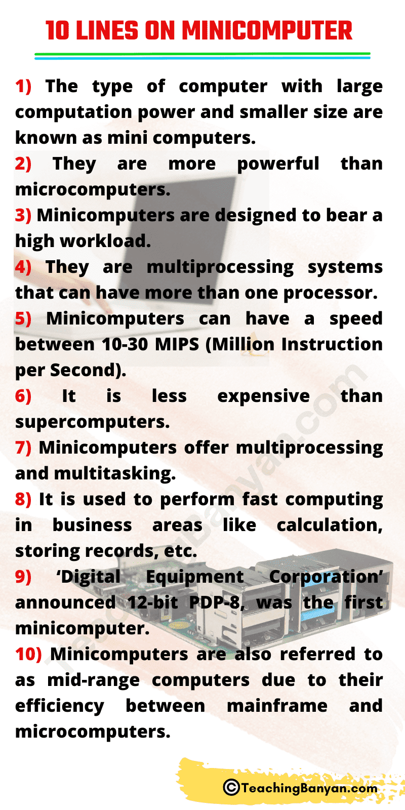8 best features of Minicomputer, Its Advantages & Limitation