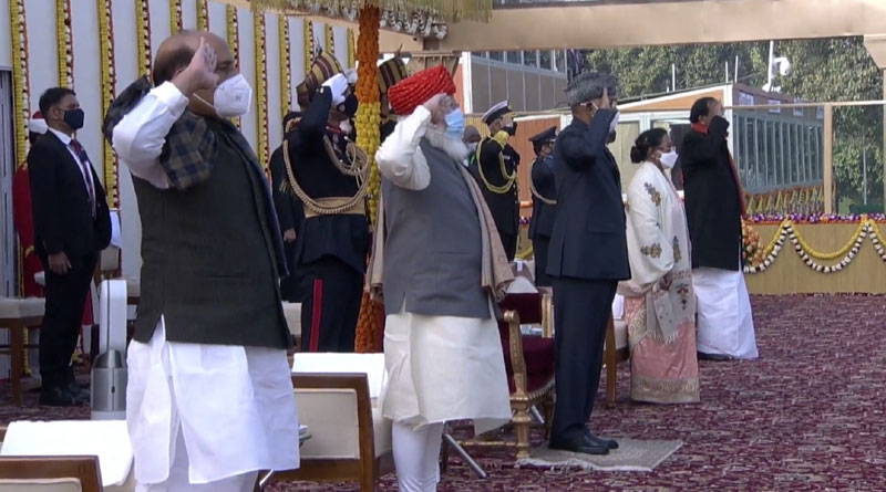 Ministers Salute National Flag