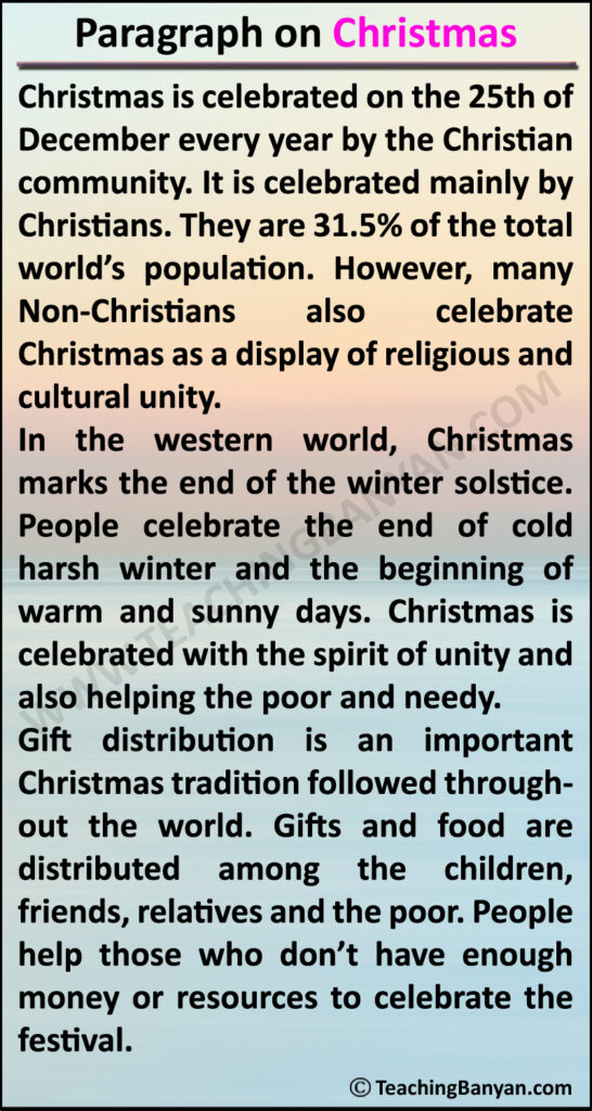 150 words essay about christmas