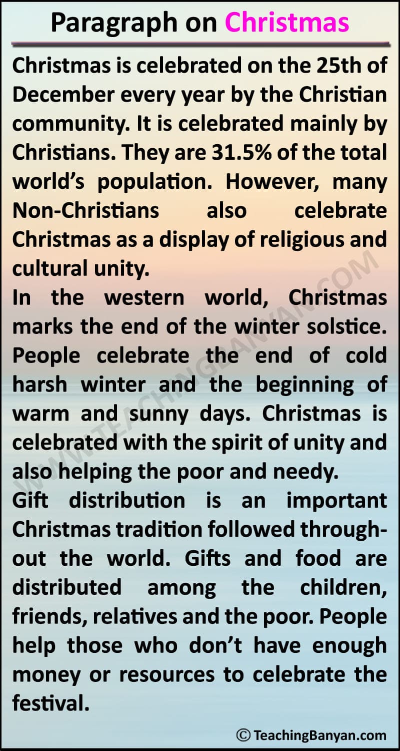 christmas essay in english 120 words