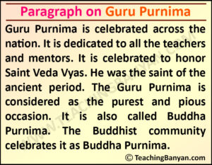 Paragraph on Guru Purnima