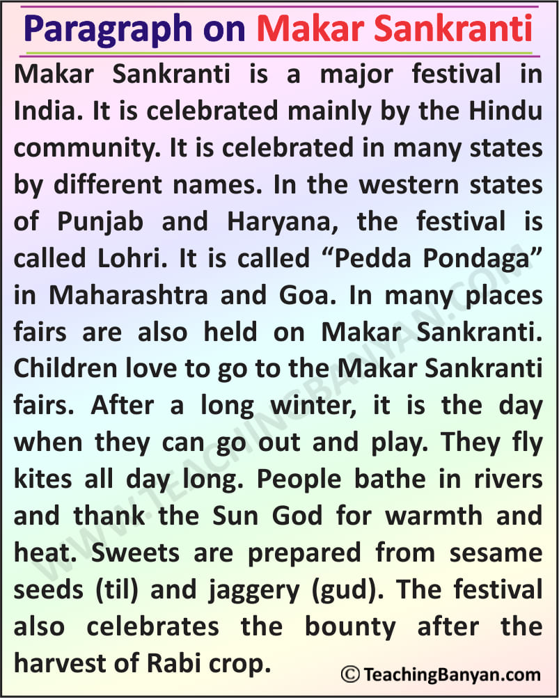 Paragraph on Makarsankranti