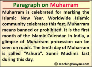 Paragraph on Muharram