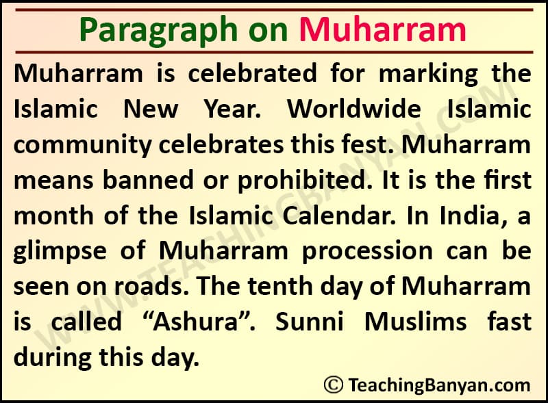 Paragraph on Muharram