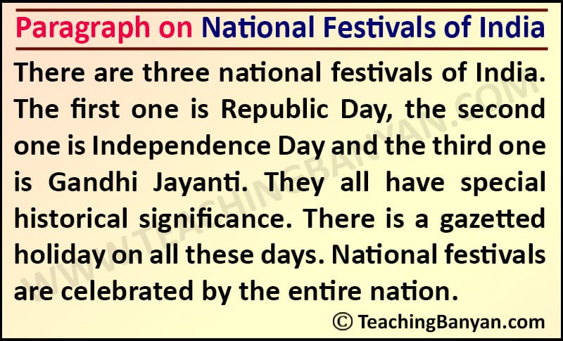 essay writing about national festivals