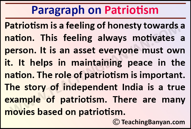 short speech on patriotism for students