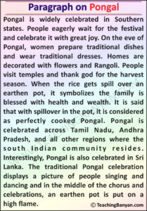 Paragraph On Pongal