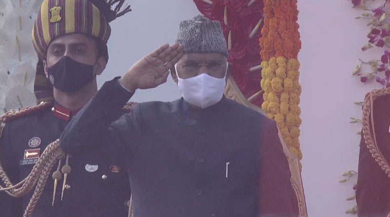 President Salutes National Flag